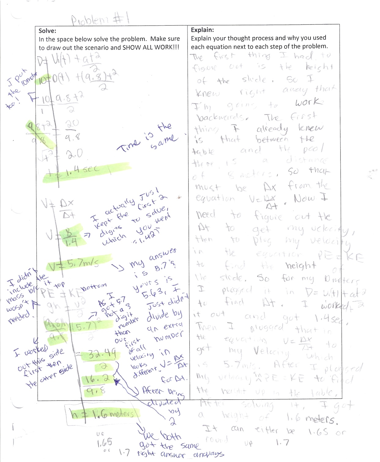 Physics final - student response