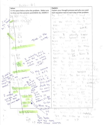 Physics final - student response