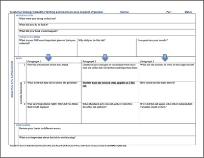 Lap Report Graphic Organizer Page 2