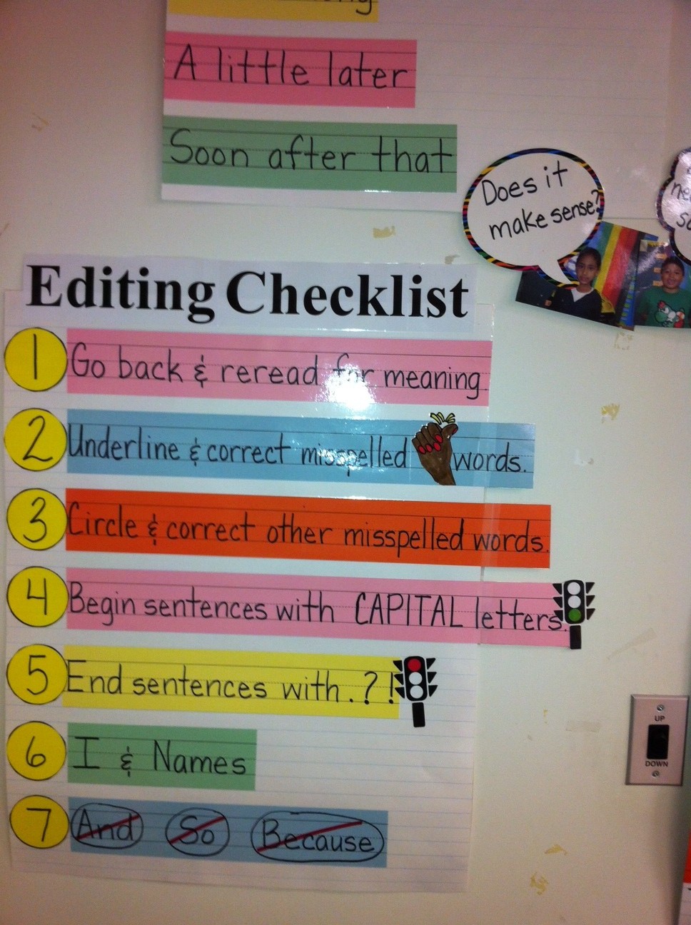 Editing Chart - 1st Grade