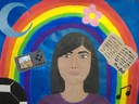 Sample student work from symbolic self-portrait unit