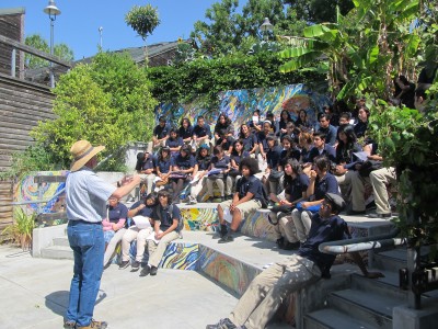 Avance Students receiving a lecture at the Lyle Center amphitheatre