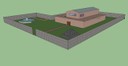 Digital sketchup model of a sustainable structure 1
