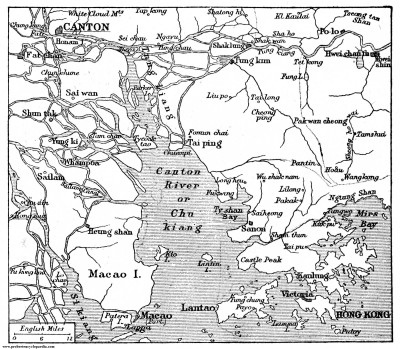 Canton Map (1906) with Pearl River Delta