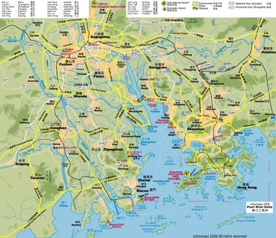 Guangzhou (modern) with Pearl River Delta