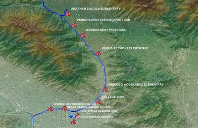 Schools near flood areas