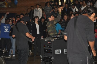 Ana Rodriguez at mecha assembly
