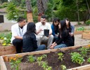 Teacher and Students at The People's Garden in El Sereno